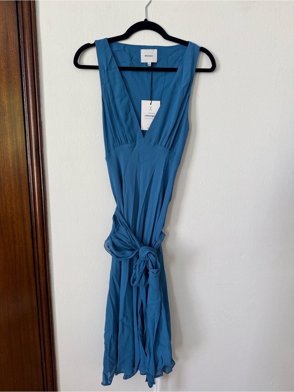 Reformation Vera Lily Midi Dress w wrap detail